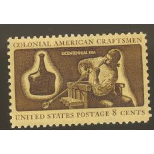 Timbre U S A, Colonial American Craftsmen, Bicentennial Era, United States Postage 8 Cents Non Oblitéré