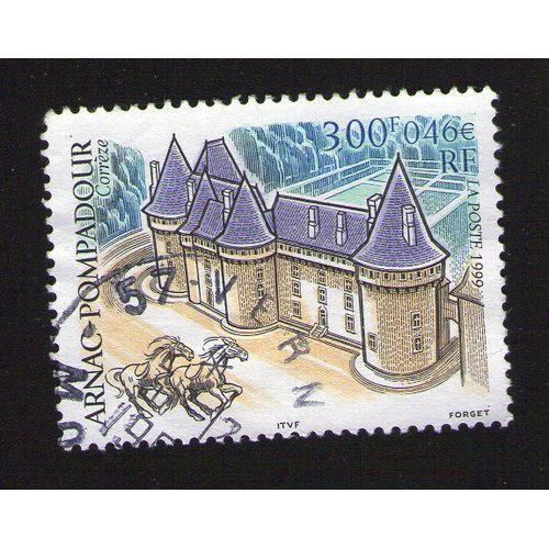 Timbre Oblitéré Used Stamp Arnac Pompadour Corrèze France 3,00f-0,46 Eur 1999 Y&t 3279