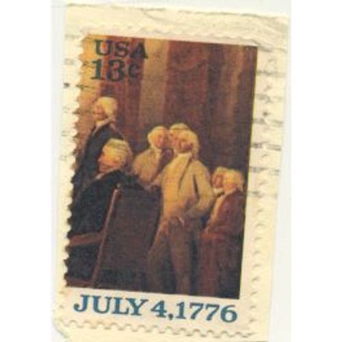 Timbre U S A, 4 Juillet 1776, 13 Cents, Oblitéré