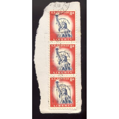 Timbre U S A, In God We Trust Liberty, 11 Cents, Oblitéré (3 Timbres)