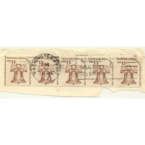 Timbre U S A, Proclaim Liberty Throughout All The Land, U S A 13 Cents, Oblitéré (5 Timbres)
