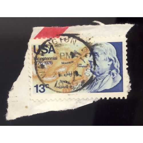 Timbre U S A,   U S A Bicentennial 1776 - 1976 13 Cents Oblitéré En 1976