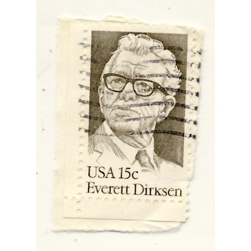 Timbre U S A, Everett Dirksen, U S A 15 Cents Oblitéré