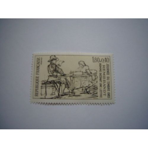 Timbre Rembrandt Journee Du Timbre - N°2258