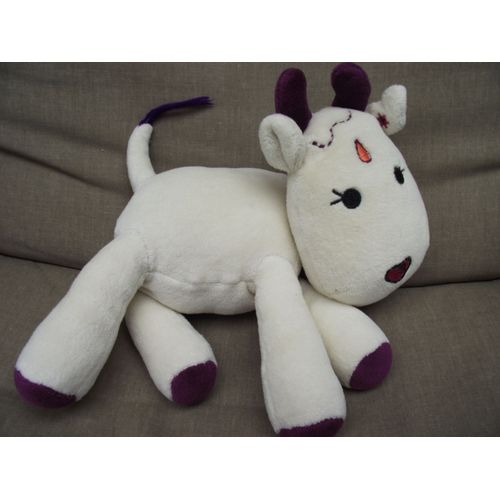 Doudou Marese Vache Blanc Prune