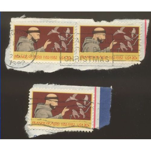 Timbre U S A, Francis Of Assisi 1182 - 1982, U S A 20 Cents Oblitéré (3 Timbres)