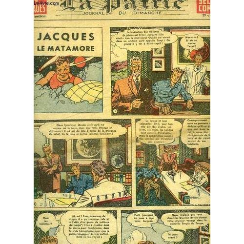 La Patrie, Journal Du Dimanche, Section Comique, Du 29 Avril 1956 : Jos. Bras-De-Fer - Le Surhomme - Toto Et Titi, Par Winner - Un Moment De Détente, Par Ed. Reed - Scamp, Par Ward Greene ...