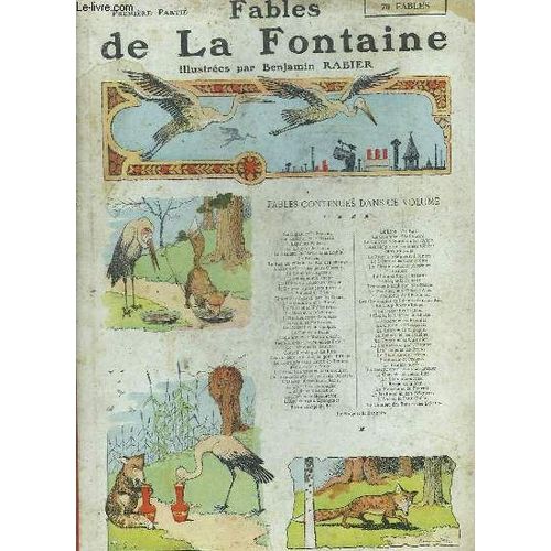 Fables De La Fontaine, Illustrées Par Benjamin Rabier. 1ère Partie.