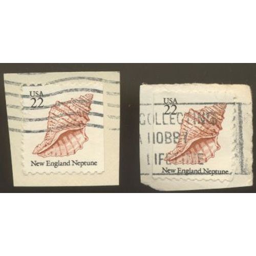 Timbre U S A, New England Neptune, U S A 22 Oblitéré (2 Timbres)