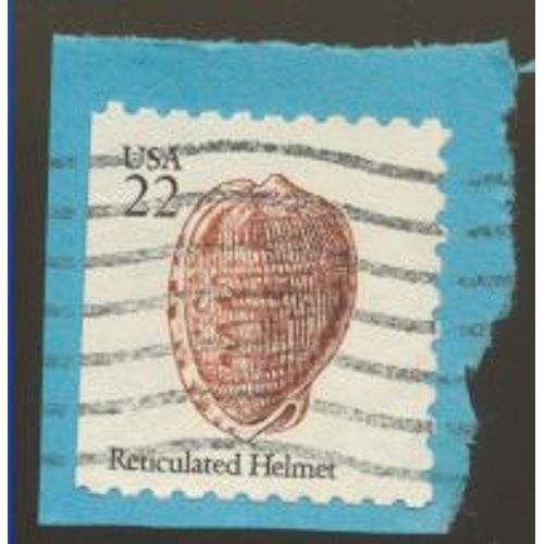 Timbre U S A, Reticuled Helmrt, U S A 22 Oblitéré