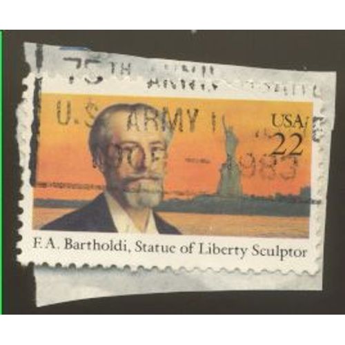 Timbre U S A, F. A. Bartholdi, Statue Of Liberty Sculptor, Uda 22 Oblitéré En 1983