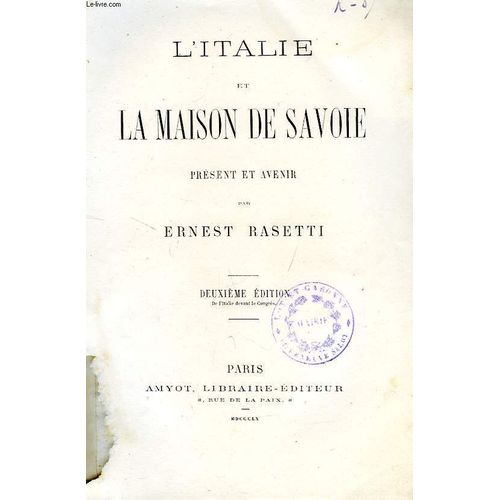 L'italie Et La Maison De Savoie Present Et Avenir