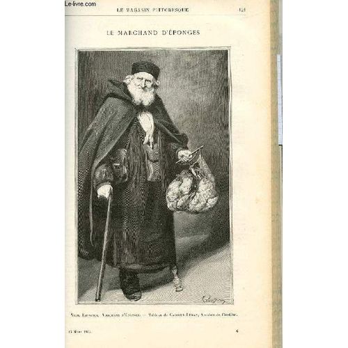 Le Magasin Pittoresque - Livraison N°06 - Le Marchand D'éponges, Tabmeau De Carolus Duran, Gravure