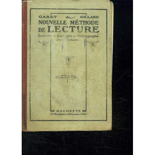 Nouvelle Methode De Lecture. Lecture Ecriture Orthographe .