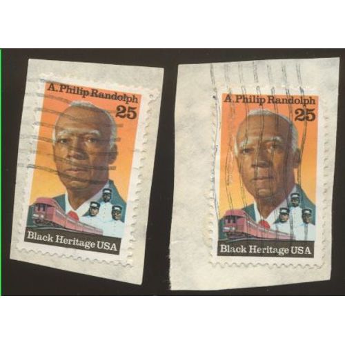 Timbre U S A, A. Philip Randolph, U S A 25 Oblitéré (2 Timbres)