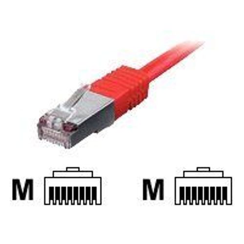 equip - Cordon de raccordement - RJ-45 (M) pour RJ-45 (M) - 20 m - SFTP - CAT 6 - sans halogène, moulé, bloqué - rouge