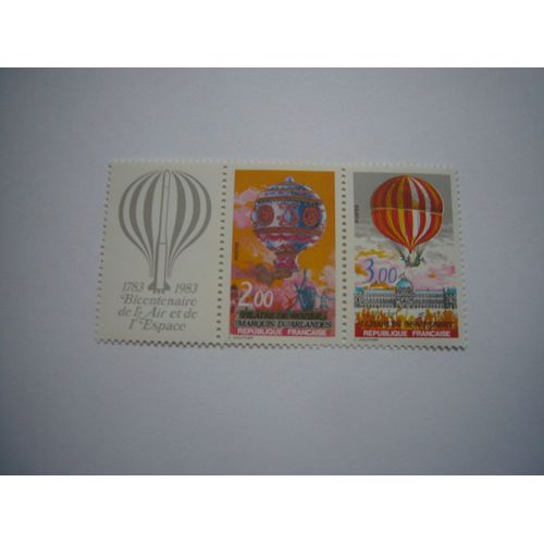 Timbre De France Bicentenaire De L'air Et De L'espace N°2261-2262
