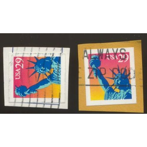 Timbre U S A, Statue De La Liberté, U S A 29 Oblitéré (2 Timbres)