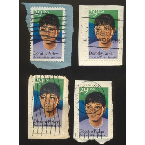 Timbre U S A, Dorothy Parker, American Writer 1893 - 1967, U S A 29 Oblitéré (4 Timbres)