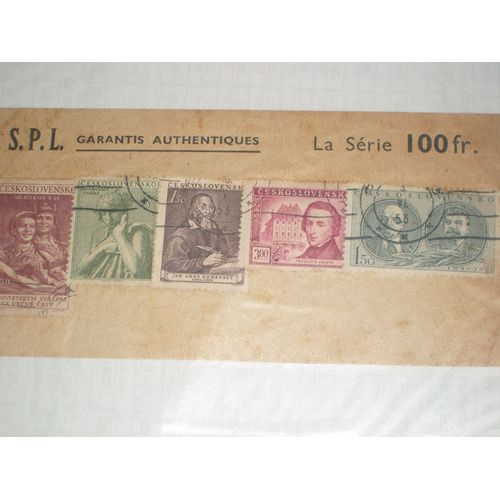 Tchécoslavaquie , Lot De 5 Timbres , Années 50