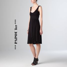 Robe Noire Style Drapee - 3 Suisses Collection - T.40 - Neuve
