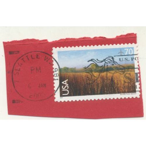 Timbre U S A, Nine Mile Prairie Nebraska, U S A 70 Cents, Oblitéré