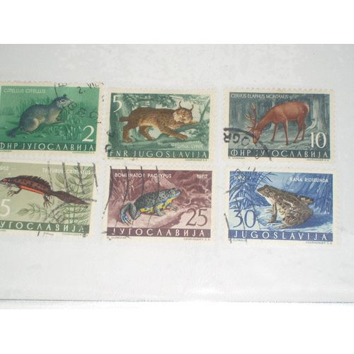 Yougoslavie , Lot De 6 Timbres , Thème Animaux