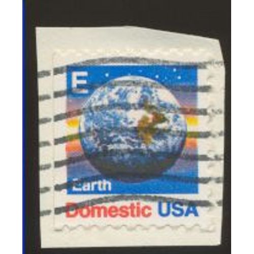 Timbre U S A, Earth Domestic U S A Categorie E, Sans Valeur Faciale, Oblitéré