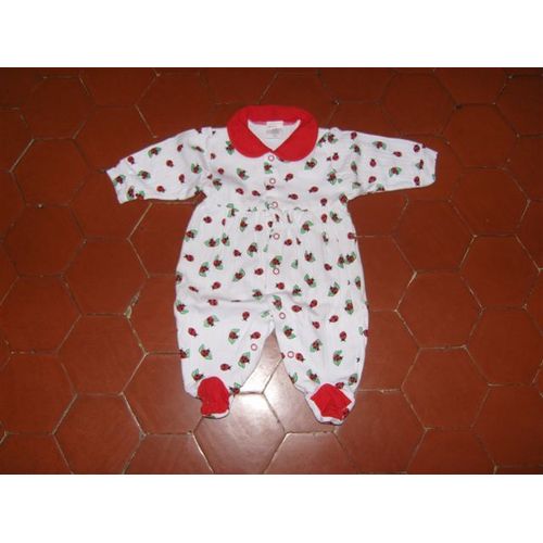 Pyjama Jersey Coton Imprimé Coccinelles Vert Baudet