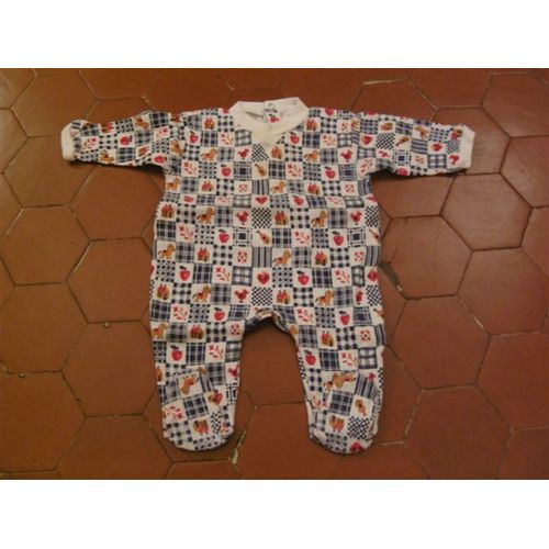 Pyjama Jersey Coton Imprimé Carreaux Vertbaudet