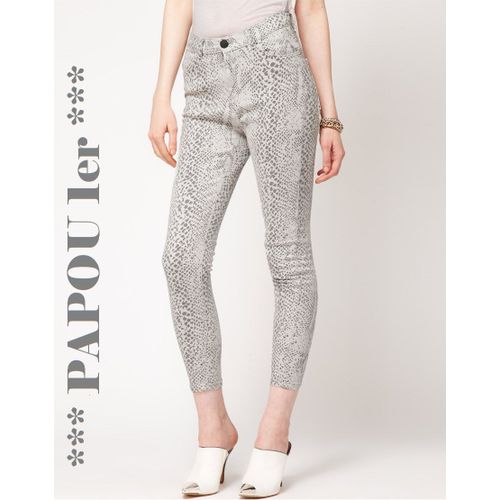 Jean Slim Motif Serpent - Gris - Jennyfer - T. 38 - Neuf