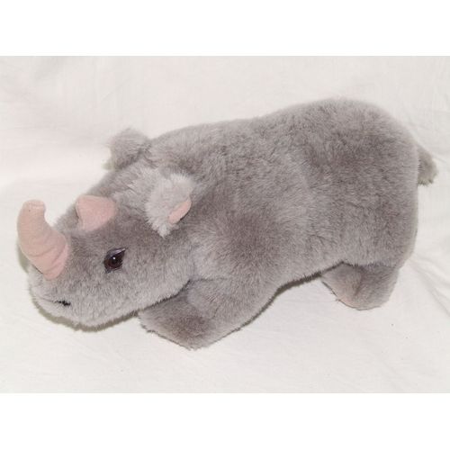 Rhinoceros World Wildlife Fund Wwf Doudou Gris Peluche De 33 Cm