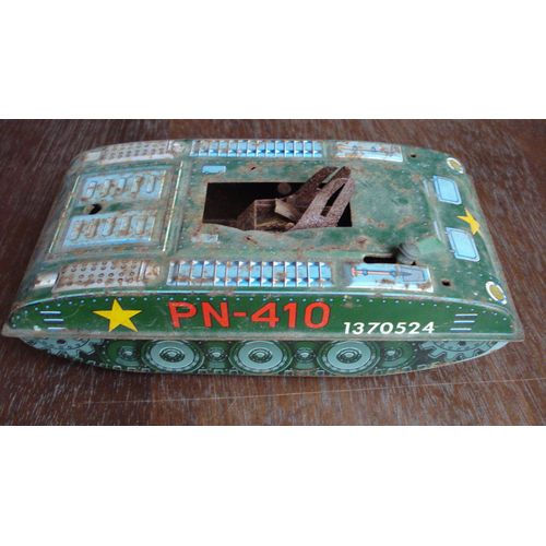 Ancien Jouet Tole Char Tank Pn-410,Made In France,Ca 1950.