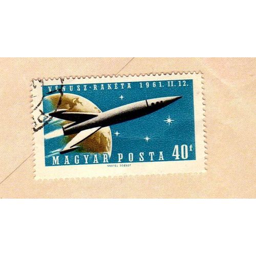 Timbre Magyar Hongrie  Venusz Raketa 1961