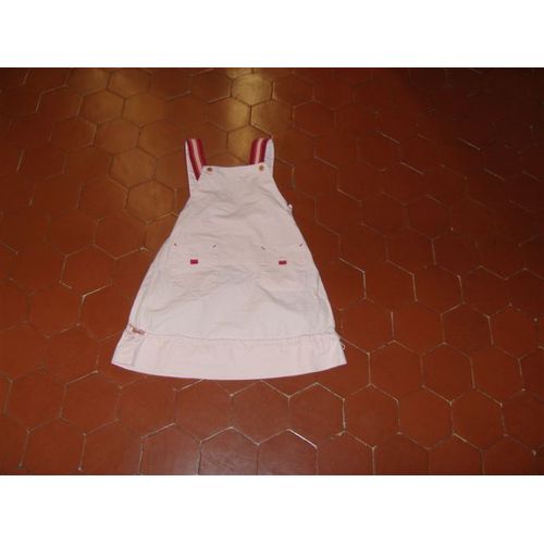 Robe Salopette Popeline Coton Saumon Sergent Major