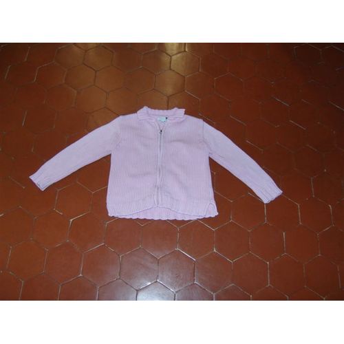 Veste Tricotée Coton Rose Zara