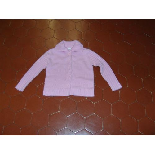 Veste Tricotée Polyester Rose Vertbaudet