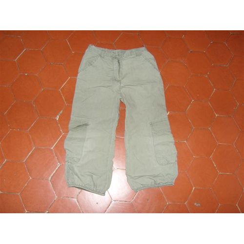 Pantalon Popeline Coton Kaki Petit Bateau