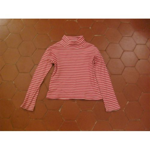 T-Shirt Coton Rayé Rouge Et Blanc In Extenso