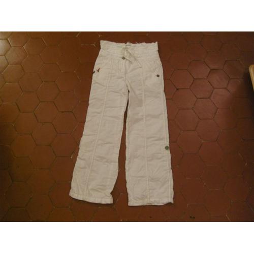 Pantalon Toile Coton Blanc Kookaï