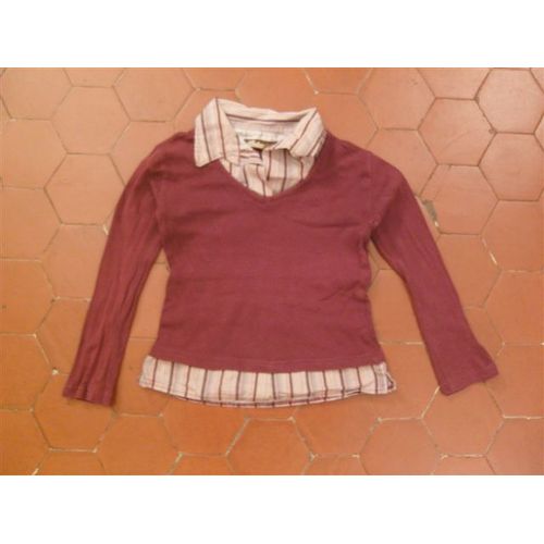T-Shirt Col Chemise Coton Pulsy Girl