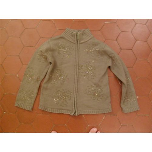 Veste Maille Coton Kaki Okaïdi