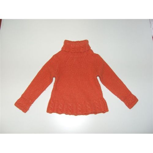 Pull Tricoté Laine Et Coton Orange Du Pareil Au Même
