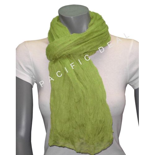 Grand Foulard Vert Clair Femme Echarpe Chale Neuf
