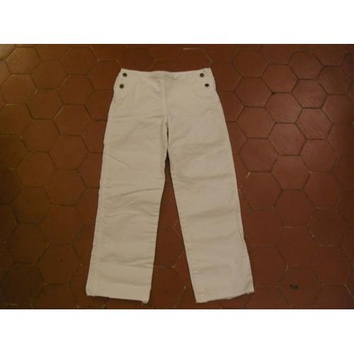 Pantalon Toile Coton Blanc Chipie