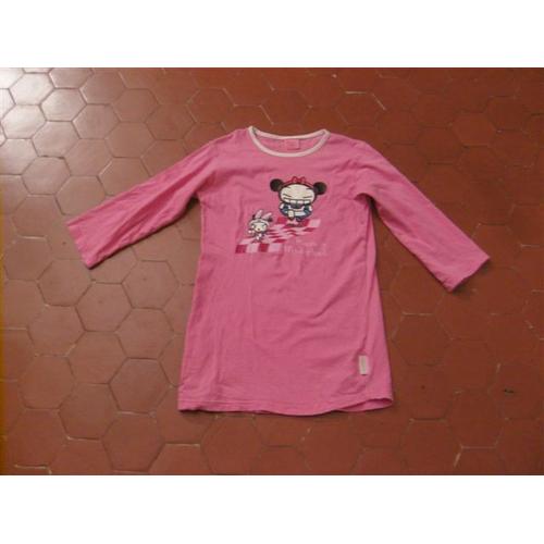 Chemise De Nuit Jersey Coton Rose Pucca