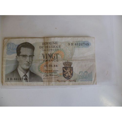 Belgique 20 Francs 1964