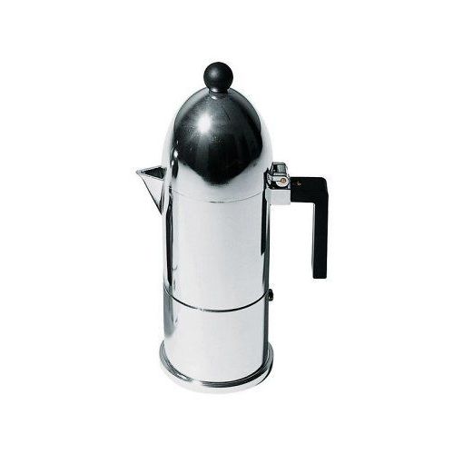 A Di Alessi - A9095/6 B - La Cupola - Cafetière Expresso En Fonte D'aluminium Poignée - Noir