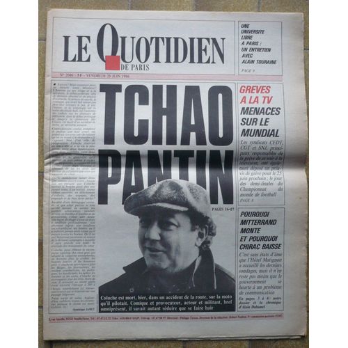 Le Quotidien De Paris 2046 Tchao Pantin