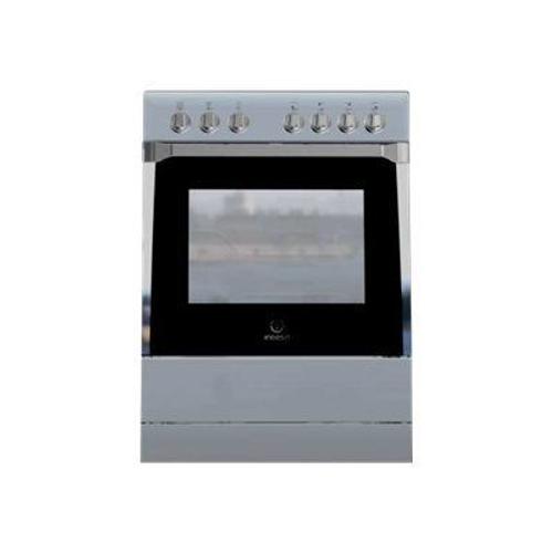 Indesit KN3M51SX - Cuisinière - pose libre - largeur : 50 cm - profondeur : 60 cm - hauteur : 85 cm - avec système auto-nettoyant - acier inoxydable